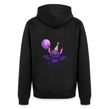 Chauve-souris Anniversaire Bébé - Veste à capuche bio Premium Unisexe - noir - Dos - Nico (187cm)