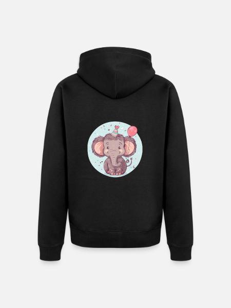 Mammoth Birthday Baby - Unisex Premium Organic Zip Hoodie - black
