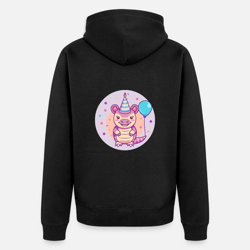 Armadillo Anniversaire Bébé - Veste à capuche bio Premium Unisexe - noir