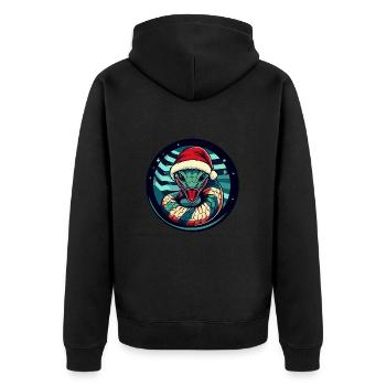 Serpent Cobra Noël Noël - Veste à capuche bio Premium Unisexe - noir - Dos - Nico (187cm)