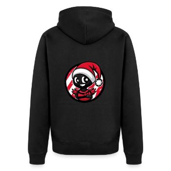 Ant Christmas X-Mas - Unisex Premium Organic Zip Hoodie - black - Back - Nico (187cm)