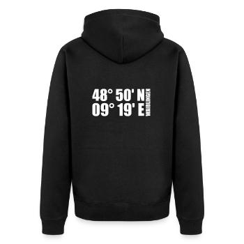 Coordonnées de Waiblingen - Veste à capuche bio Premium Unisexe - noir - Dos - Nico (187cm)