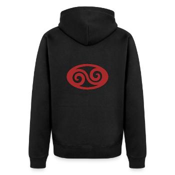 Tribal vague - Veste à capuche bio Premium Unisexe - noir - Dos - Nico (187cm)