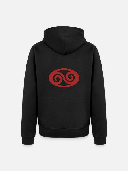 Wave tribal - Unisex Premium Organic Zip Hoodie - black