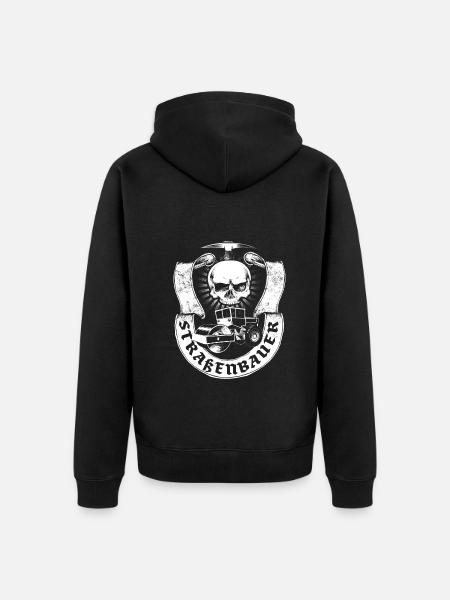 Straßenbauer - Unisex Premium Bio Zip Hoodie - Schwarz