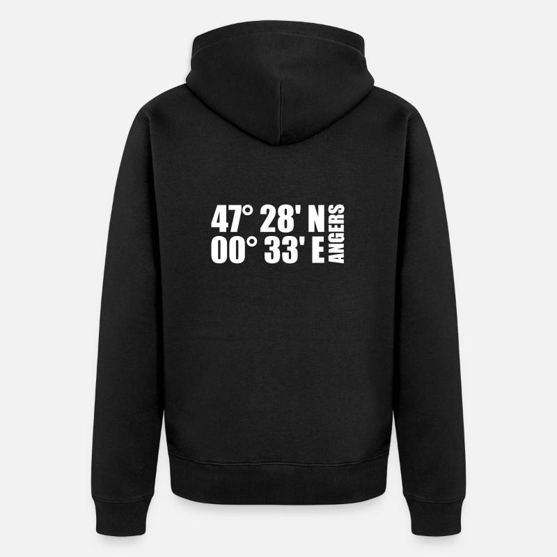Coordonnées d’Angers - Veste à capuche bio Premium Unisexe - noir