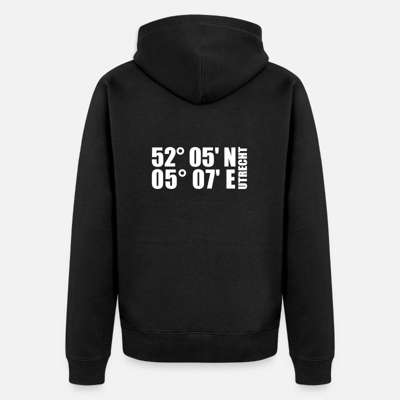 Coordonnées d’Utrecht - Veste à capuche bio Premium Unisexe - noir