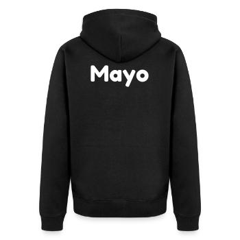 Couple shirt mayo ketchup - Unisex Premium Organic Zip Hoodie - black - Back - Nico (187cm)