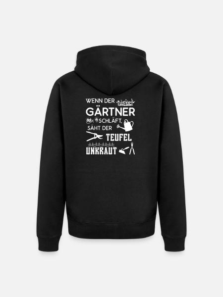 Gärtner - Unisex Premium Bio Zip Hoodie - Schwarz
