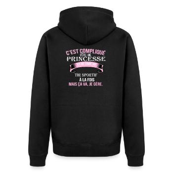 Tir sportif - Veste à capuche bio Premium Unisexe - noir - Dos - Nico (187cm)