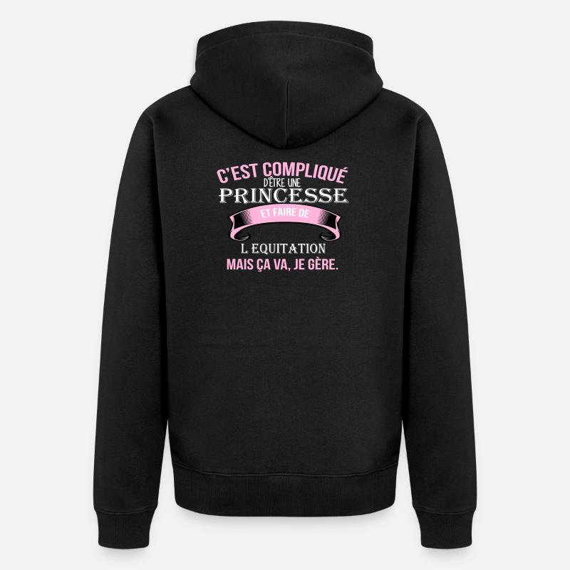 l equitation - Veste à capuche bio Premium Unisexe - noir