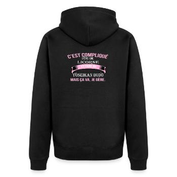 Yoseikan budo - Veste à capuche bio Premium Unisexe - noir - Dos - Nico (187cm)