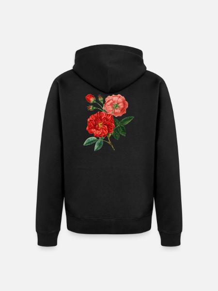 Rosen-Anlage - Unisex Premium Bio Zip Hoodie - Schwarz