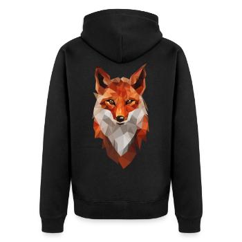 RENARD - MINIMALISTE - Veste à capuche bio Premium Unisexe - noir - Dos - Nico (187cm)