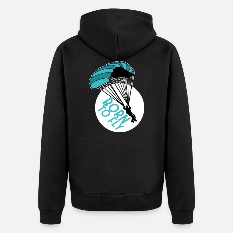 parapente - Veste à capuche bio Premium Unisexe - noir