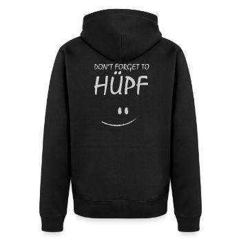 Drôle de sort, don’t forget to scht’s,funny - Veste à capuche bio Premium Unisexe - noir - Dos - Nico (187cm)