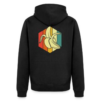 Banane - Veste à capuche bio Premium Unisexe - noir - Dos - Nico (187cm)