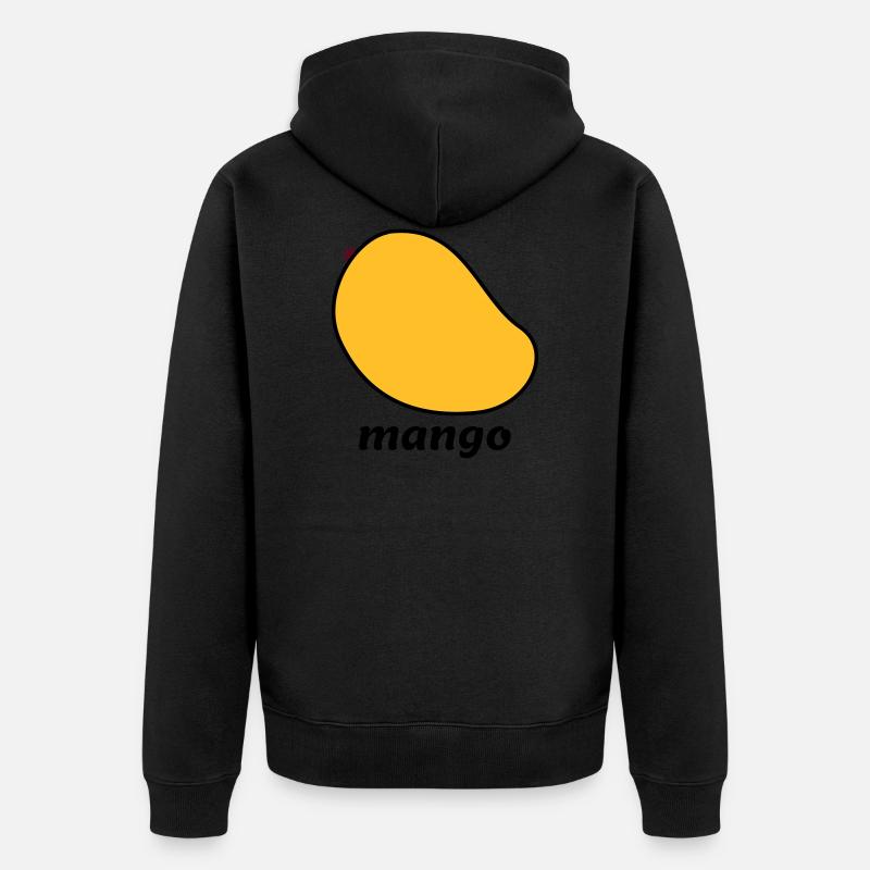mango - Unisex Premium Bio Zip Hoodie - Schwarz