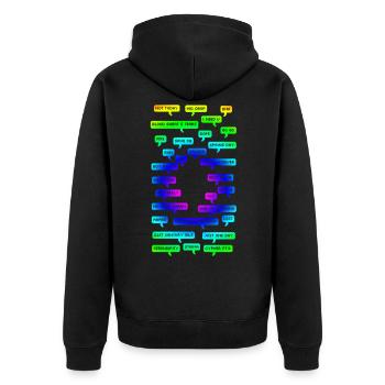 Kpop music songs kpop fan bestseller - Unisex Premium Bio Zip Hoodie - Schwarz - Hinten - Nico (187cm)