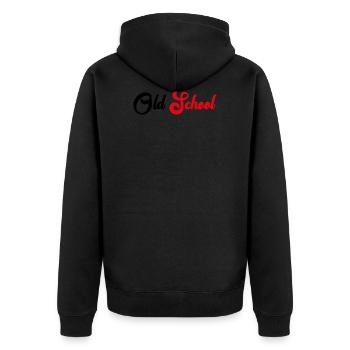 Old School - Veste à capuche bio Premium Unisexe - noir - Dos - Nico (187cm)