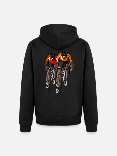 Tour de France - Uniseks Premium bio ziphoodie - zwart