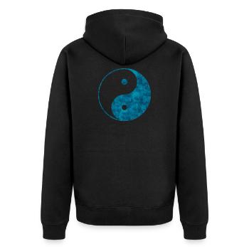 yin yang - Veste à capuche bio Premium Unisexe - noir - Dos - Nico (187cm)