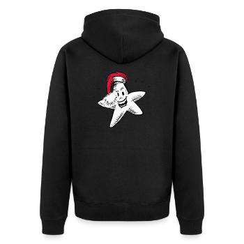 Super cool mauvaise étoile de Noël - Veste à capuche bio Premium Unisexe - noir - Dos - Nico (187cm)
