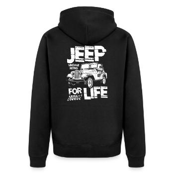 Jeep for Life - Veste à capuche bio Premium Unisexe - noir - Dos - Nico (187cm)