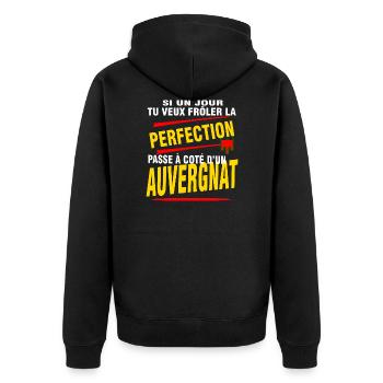 Perfection et auvergnat /auvergne - Veste à capuche bio Premium Unisexe - noir - Dos - Nico (187cm)