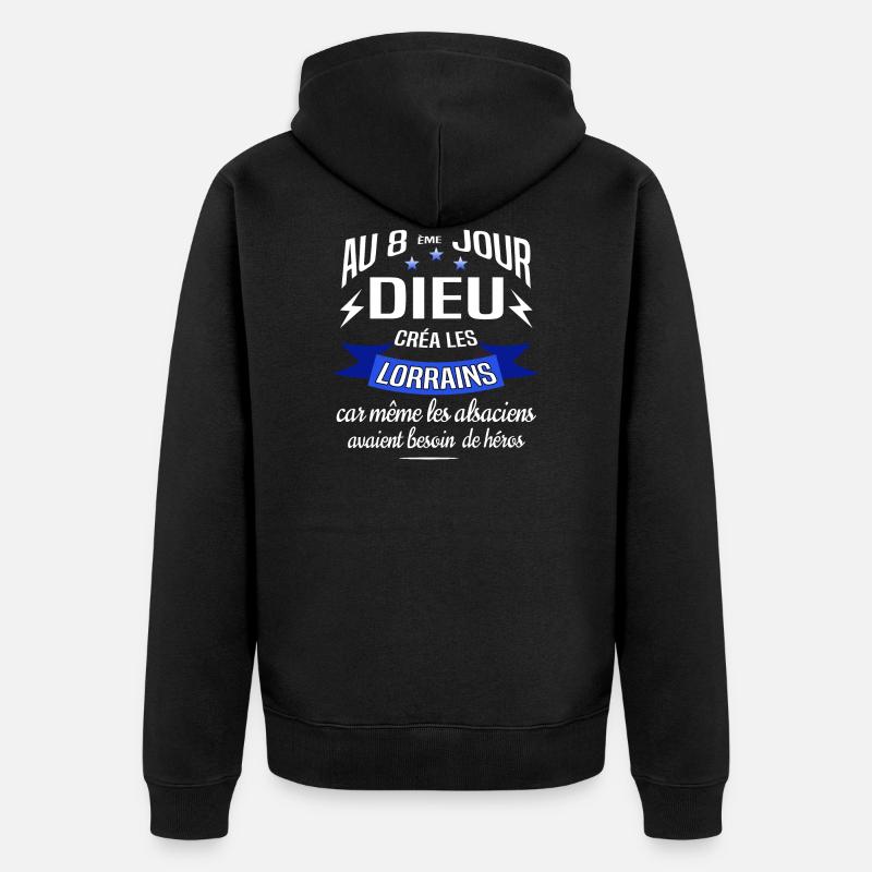 lorrain - Veste à capuche bio Premium Unisexe - noir