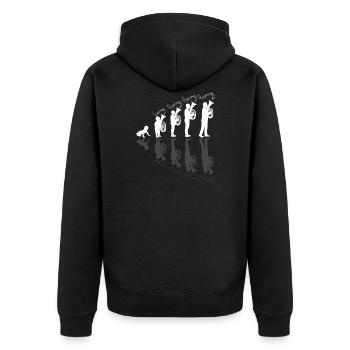 Cadeau de cor ténor Evolution pour joueur de cor ténor - Veste à capuche bio Premium Unisexe - noir - Dos - Nico (187cm)