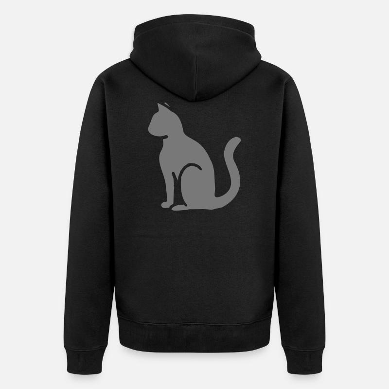 Chat Chat Profil de page - Veste à capuche bio Premium Unisexe - noir
