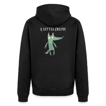 Travail travail dictons bête de somme bureau humour loups - Veste à capuche bio Premium Unisexe - noir - Dos - Nico (187cm)
