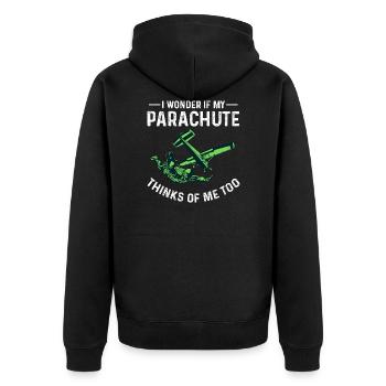 Parachute - Veste à capuche bio Premium Unisexe - noir - Dos - Nico (187cm)
