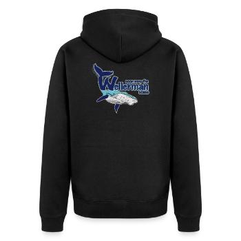 wellerman shanty wal nage sugar tea rum - Veste à capuche bio Premium Unisexe - noir - Dos - Nico (187cm)