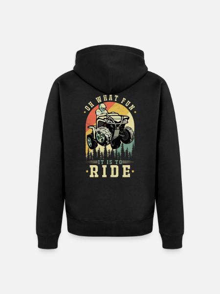 Quad - Unisex Premium Organic Zip Hoodie - black