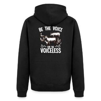 Végétalien fruits éco-végétariens végétalien cadeau rengaine - Veste à capuche bio Premium Unisexe - noir - Dos - Nico (187cm)