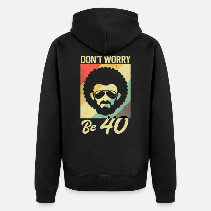 40e anniversaire - Veste à capuche bio Premium Unisexe - noir