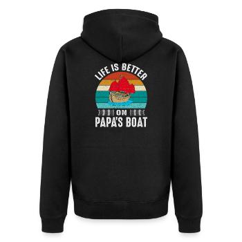 Nautical Sailing Terms Boat Sailing, Sailing Hobby - Unisex Premium Organic Zip Hoodie - black - Back - Nico (187cm)