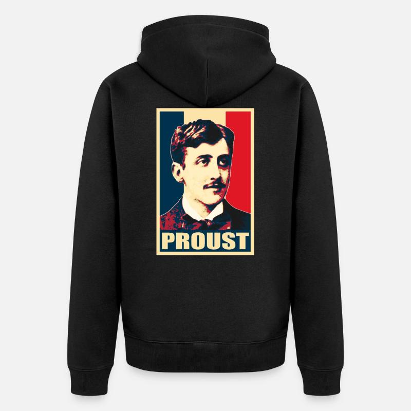 Marcel Proust - Veste à capuche bio Premium Unisexe - noir