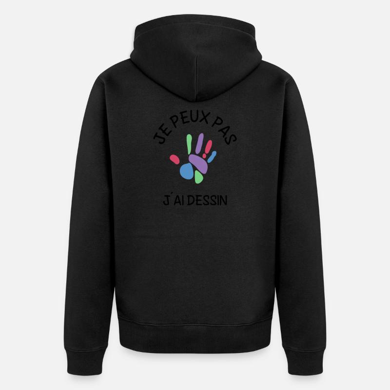 Je Peux Pas J'Ai Dessin - Veste à capuche bio Premium Unisexe - undefined