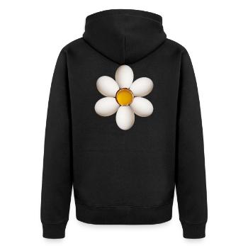 Fleur d’oeuf - Veste à capuche bio Premium Unisexe - noir - Dos - Nico (187cm)