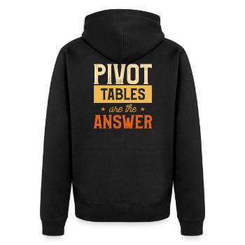 Funny Data Science Gift For A Data Scientist - Unisex Premium Bio Zip Hoodie - Schwarz - Hinten - Nico (187cm)