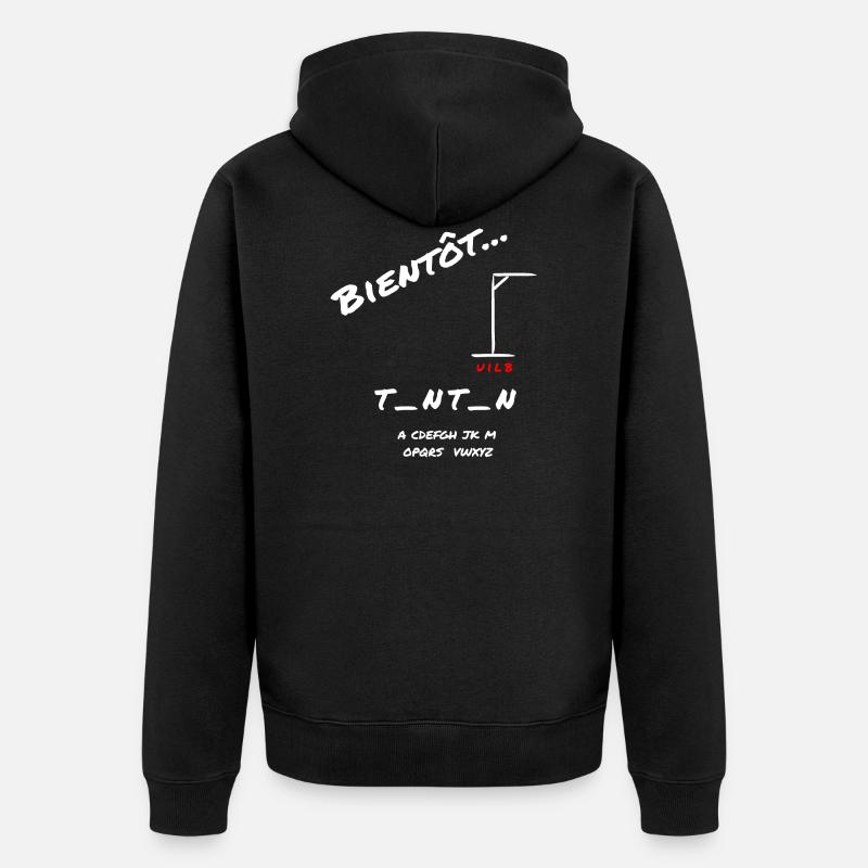 Bientôt tonton annonce naissance - Veste à capuche bio Premium Unisexe - noir
