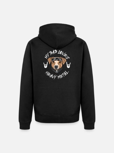 JACK RUSSEL TERRIER - Unisex Premium Bio Zip Hoodie - Schwarz