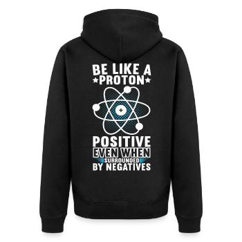 Physics Chemistry Chemist - Unisex Premium Organic Zip Hoodie - black - Back - Nico (187cm)