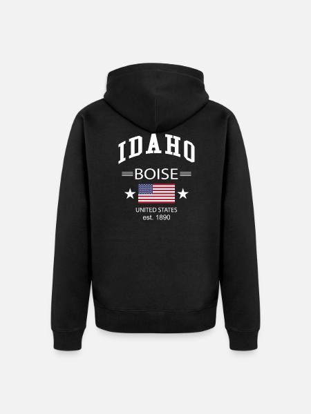 Idaho - Veste à capuche bio Premium Unisexe - noir