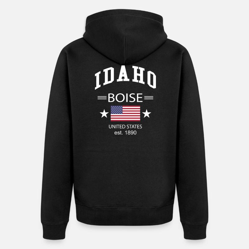 Idaho - Veste à capuche bio Premium Unisexe - noir