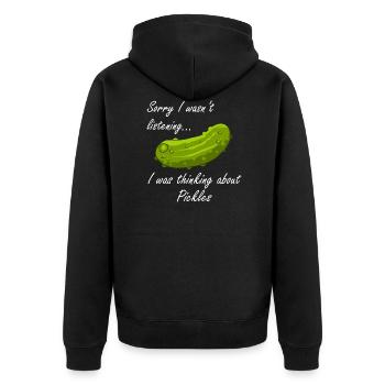 Penser aux corniches Concombre fermenté - Veste à capuche bio Premium Unisexe - noir - Dos - Nico (187cm)