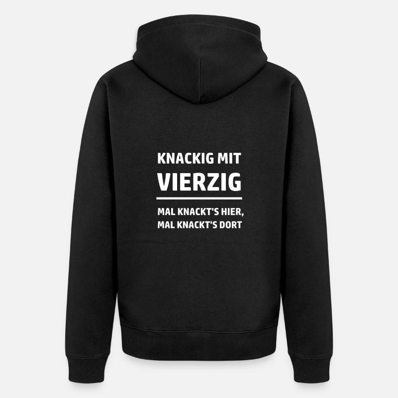 Quarante ans 40e anniversaire - Veste à capuche bio Premium Unisexe - noir